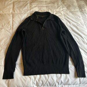 Banana Republic Men's Black Zip-Up Sweater